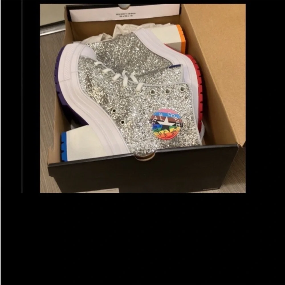 Converse Chuck 70 De Luxe Heel Pride High Top Platform Sneaker size 9.5 NWT